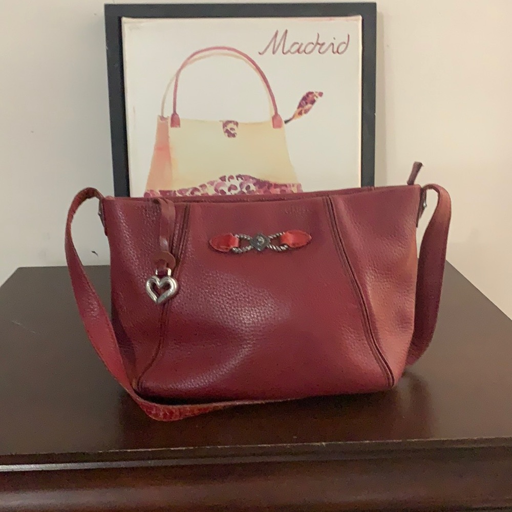 A dark red Brighton Handbag.